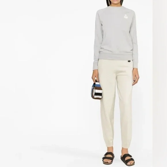 Isabel Marant ÉTOILE Kira Joggers Track Pants Light Grey Women’s Size 34 NWT